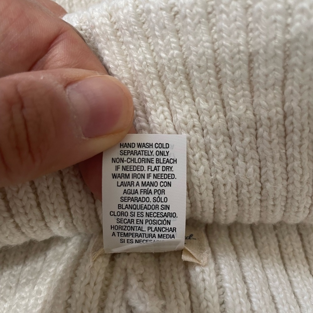 Universal Thread Cream Ribbed Knit Beanie - Picture 3 of 4